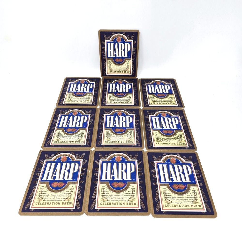 10 Beer Pub Coaster: HARP Celebration Brew Brewed By Guinness-Brewery Of Ireland